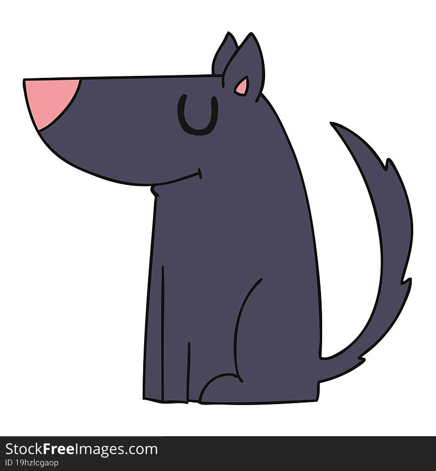 quirky hand drawn cartoon dog