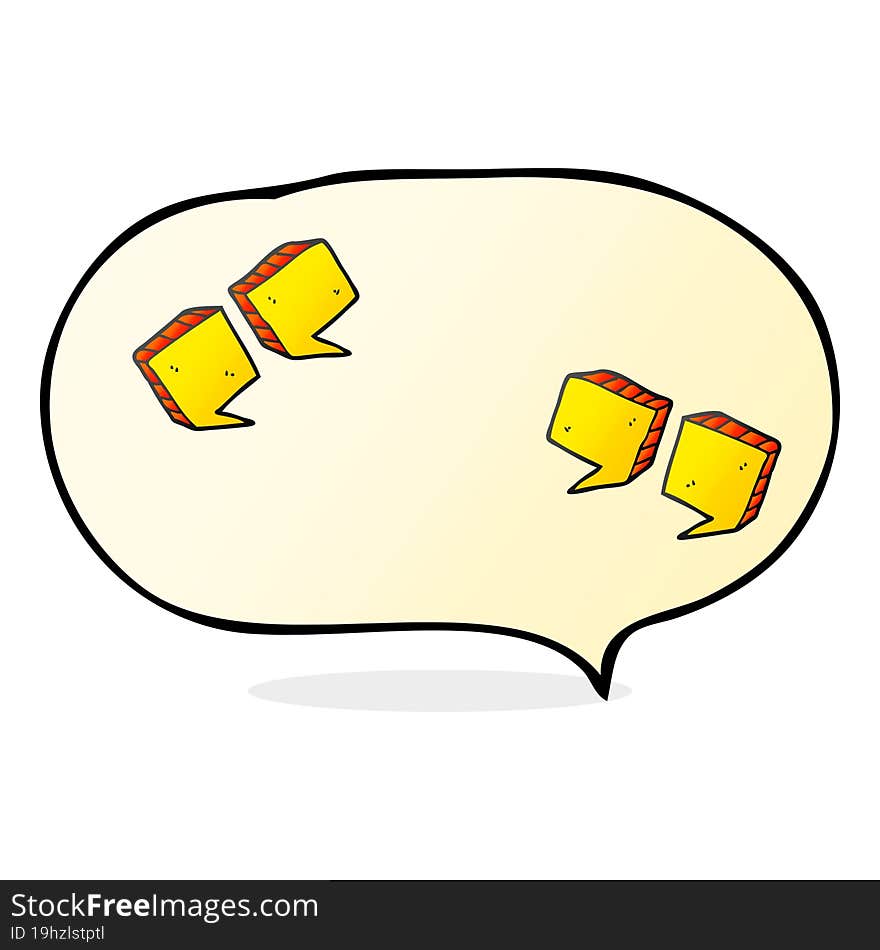 speech bubble cartoon quotation marks