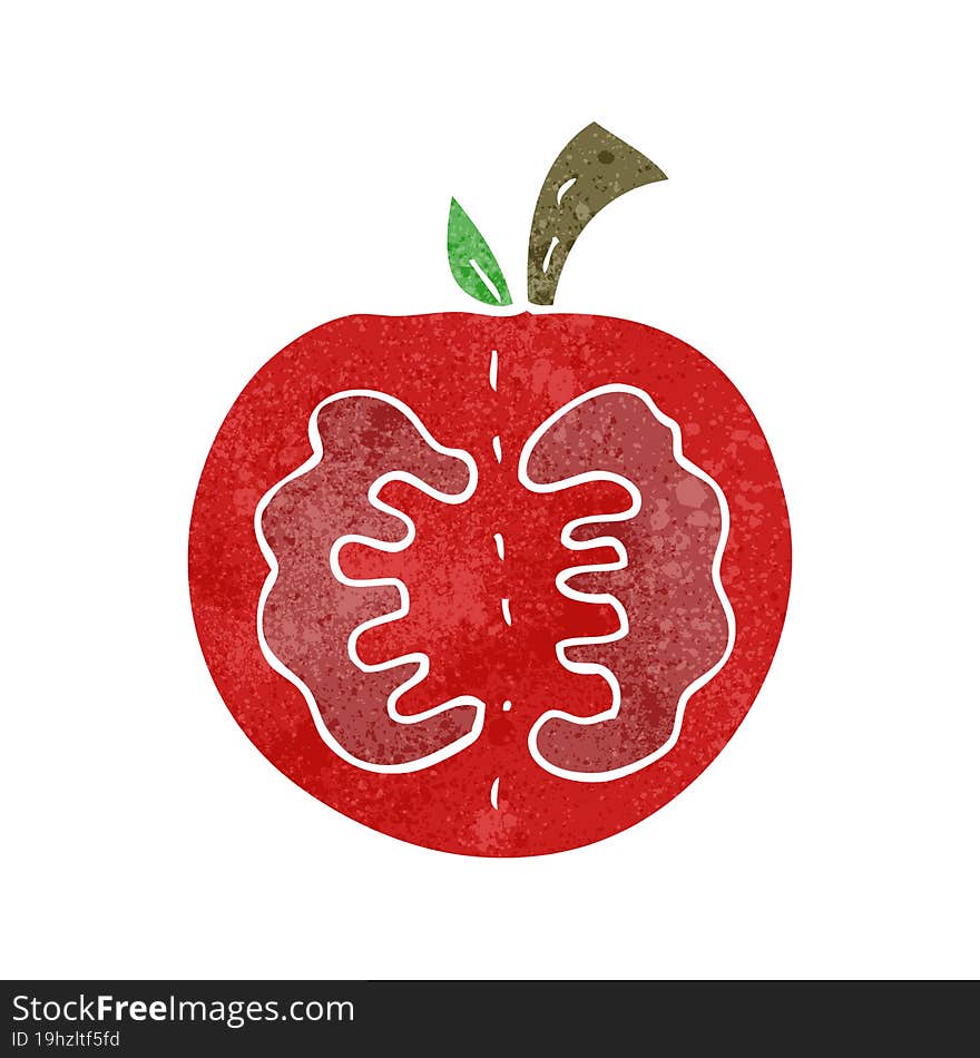 freehand retro cartoon tomato