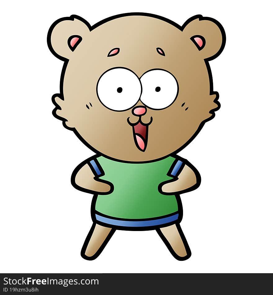 laughing teddy  bear cartoon. laughing teddy  bear cartoon