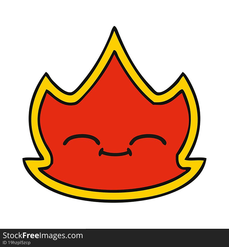 cute cartoon of a fire. cute cartoon of a fire