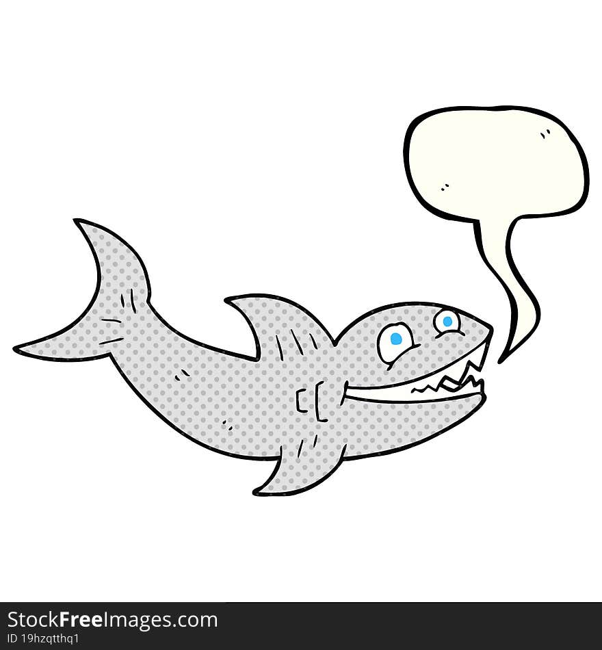 comic book speech bubble cartoon shark