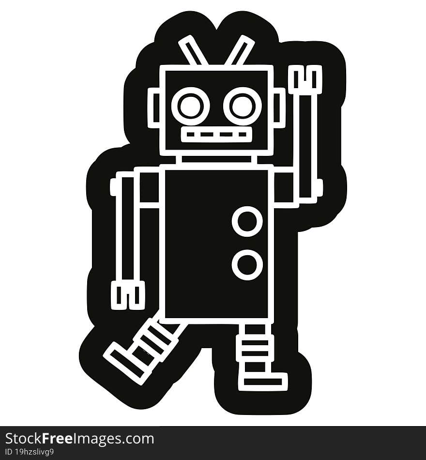 dancing robot icon symbol