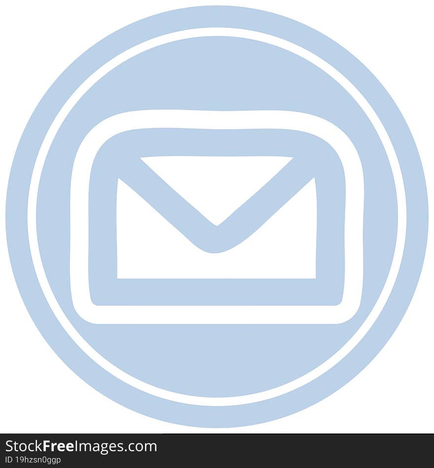 envelope letter circular icon symbol