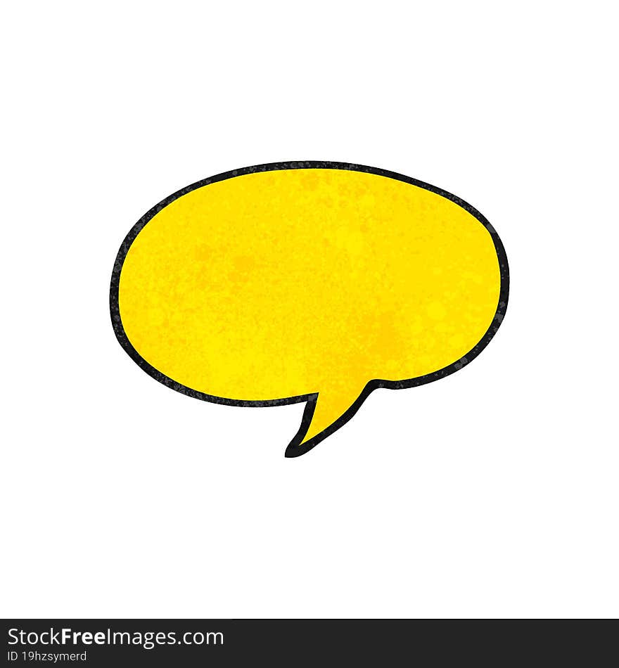 textured cartoon speech bubble