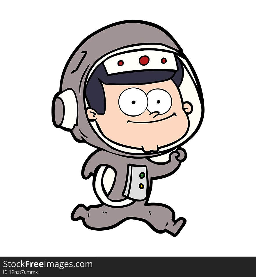 happy astronaut cartoon. happy astronaut cartoon