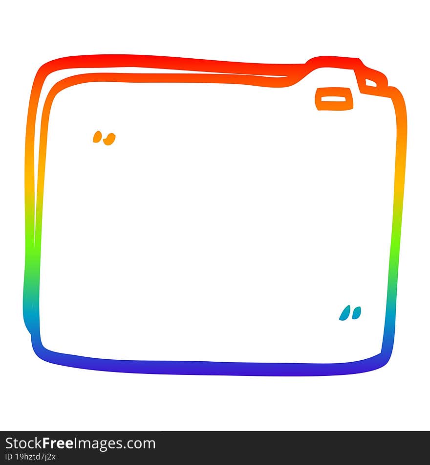 rainbow gradient line drawing cartoon business documents