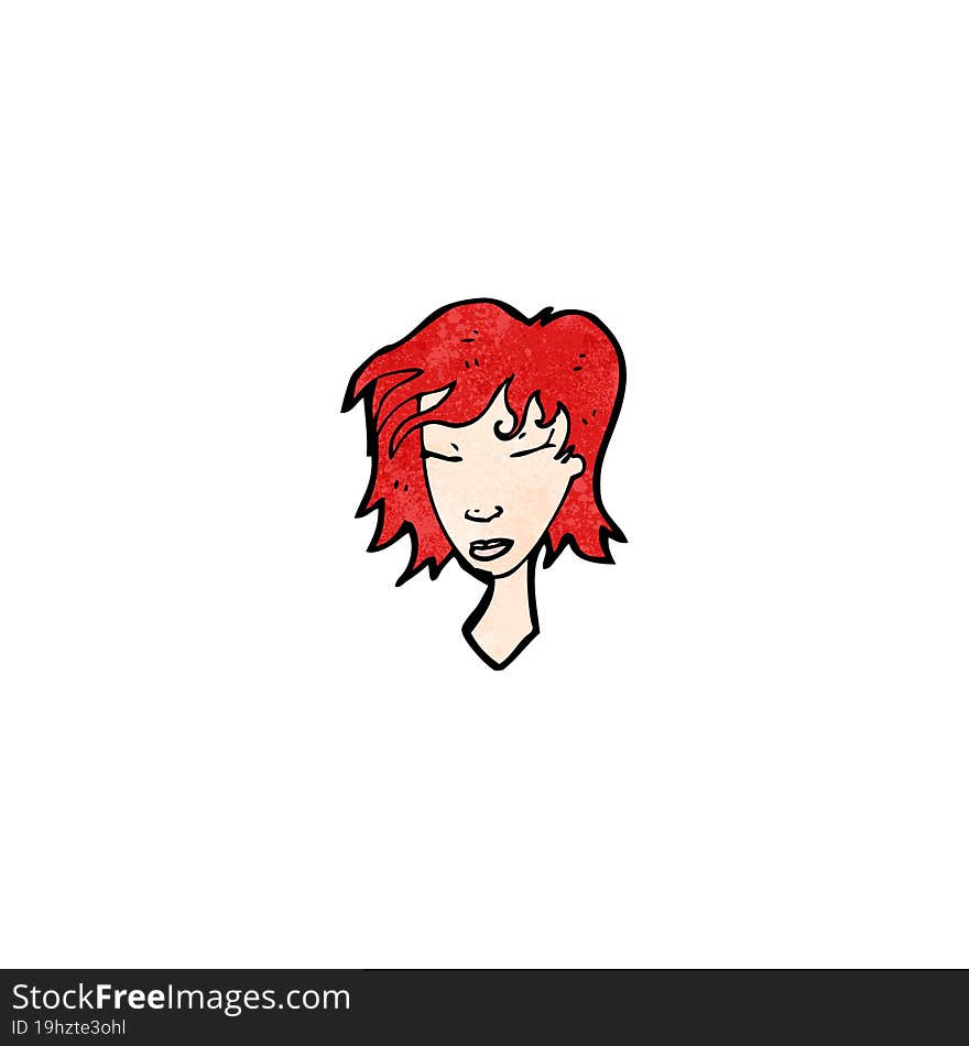 cartoon female face