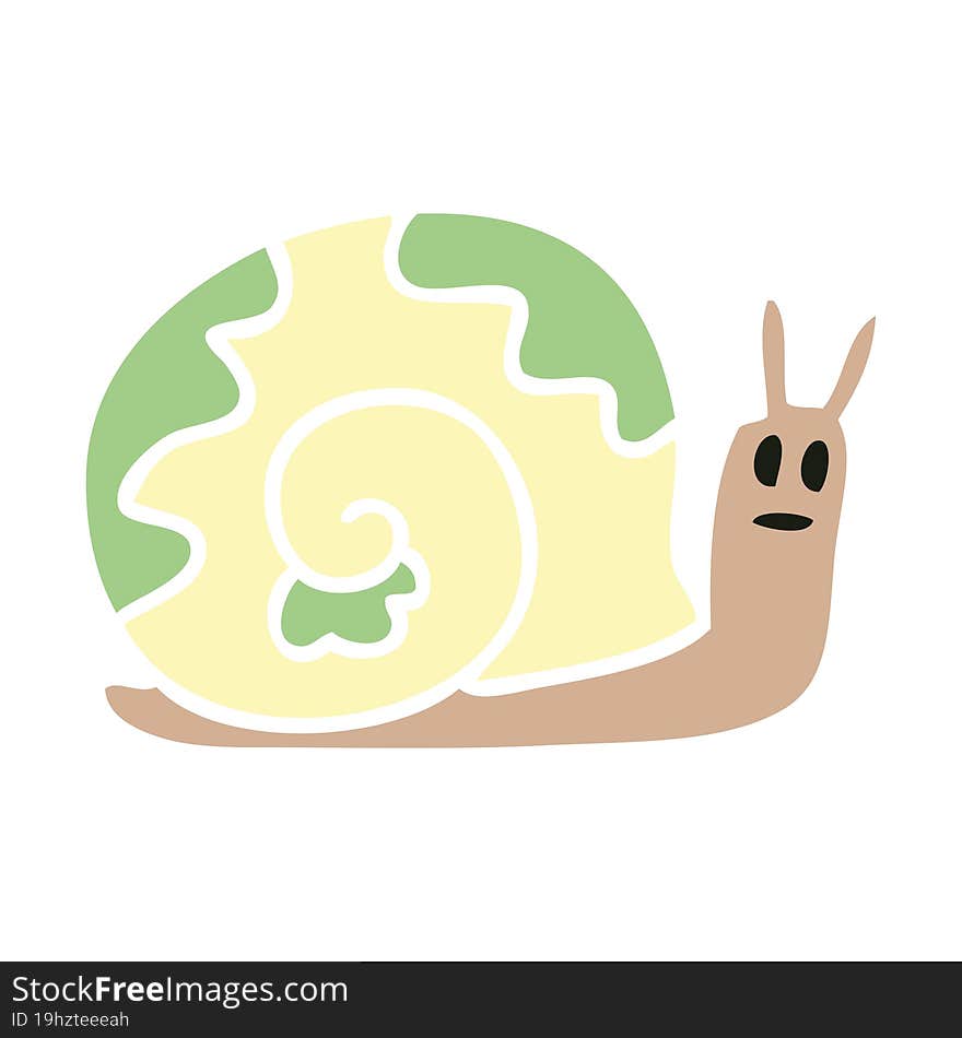 hand drawn quirky cartoon snail. hand drawn quirky cartoon snail