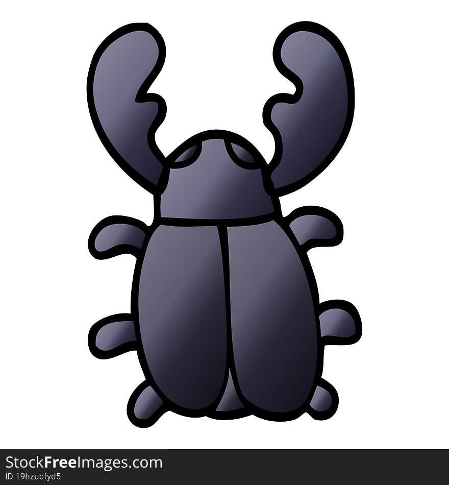 cartoon doodle huge beetle