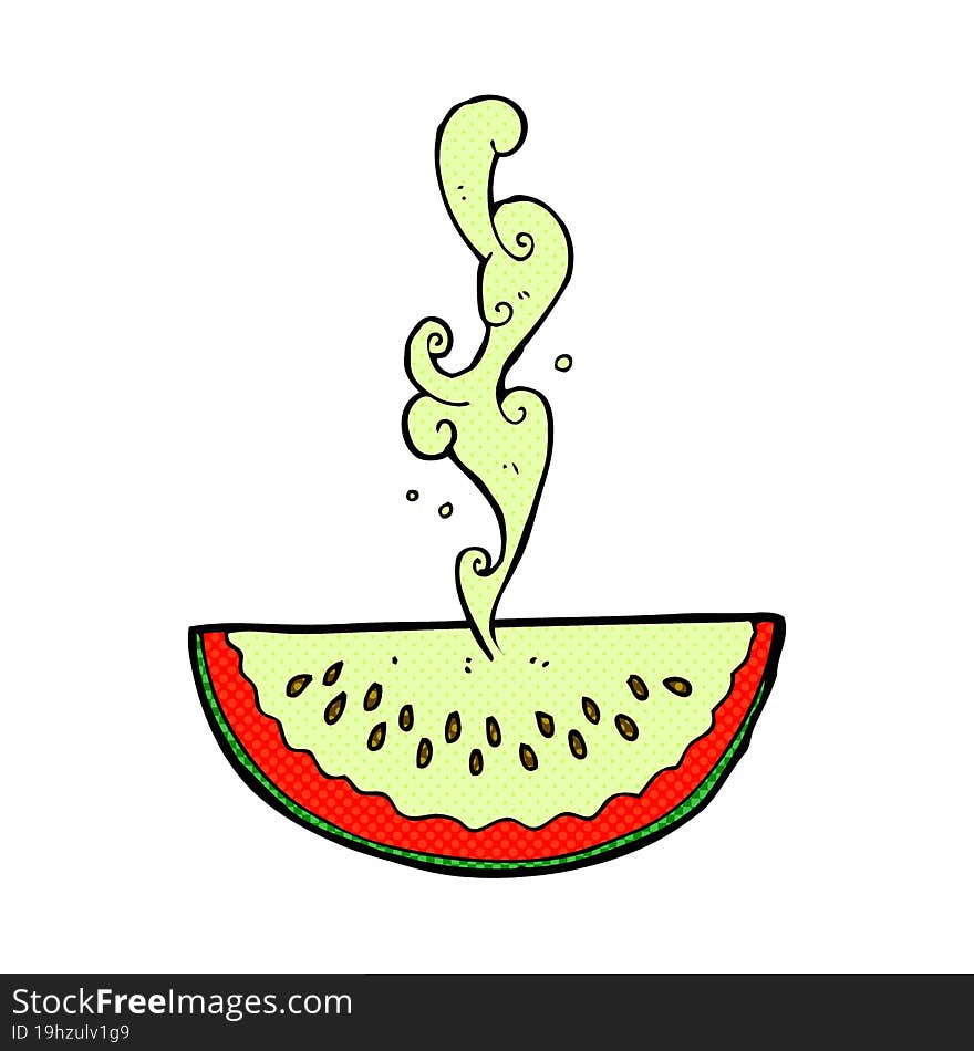 cartoon squirting watermelon