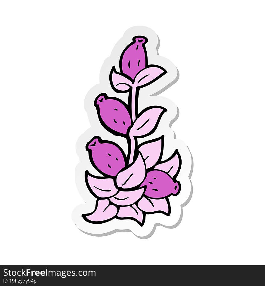 sticker of a cartoon flowers