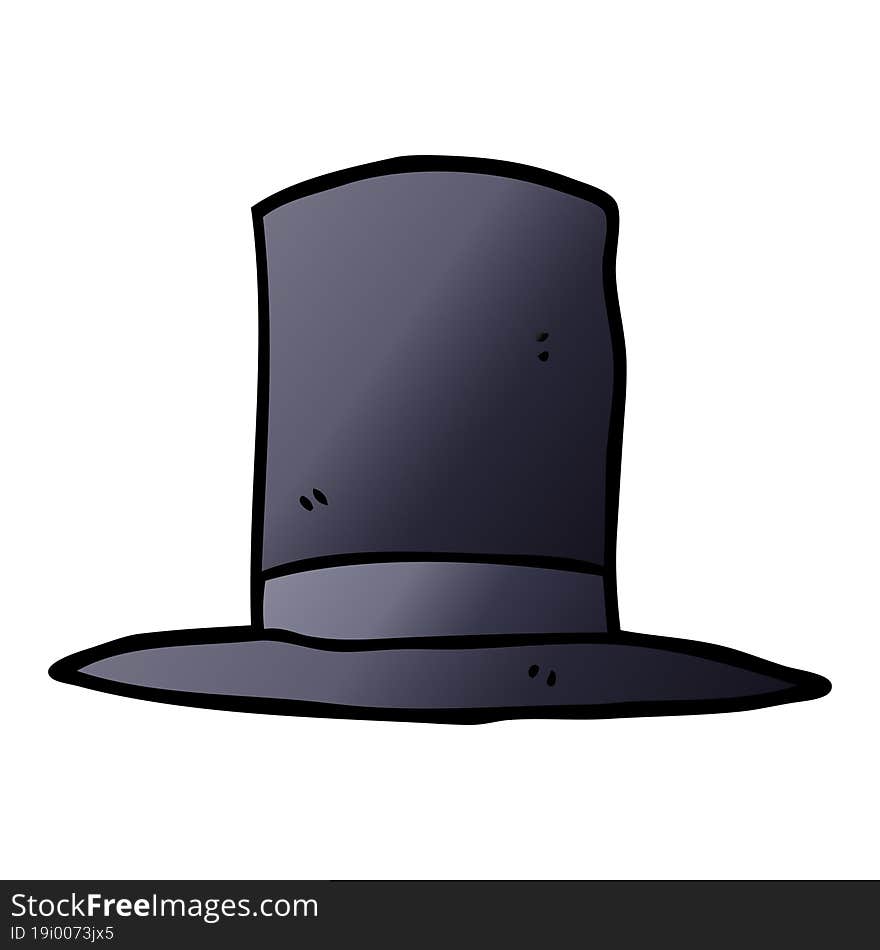 cartoon doodle top hat