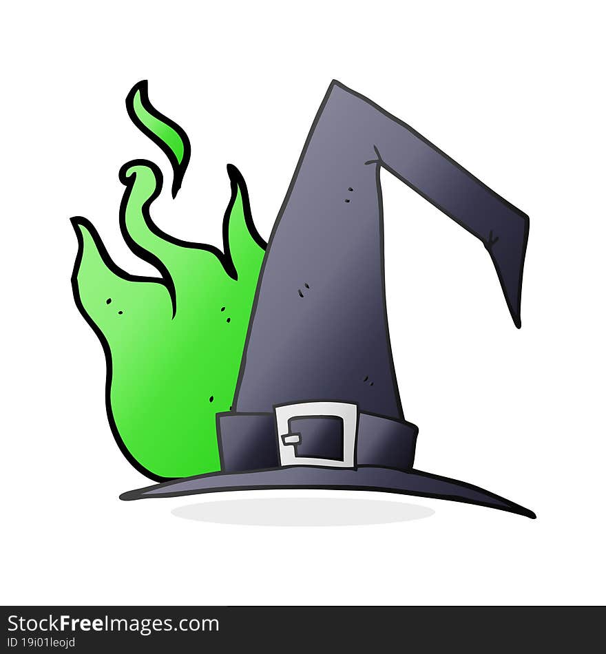 cartoon witch hat