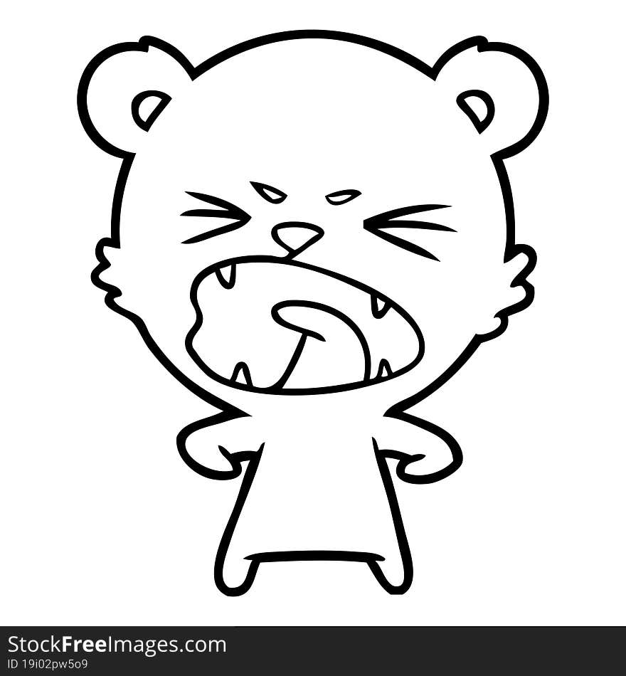 angry cartoon bear. angry cartoon bear