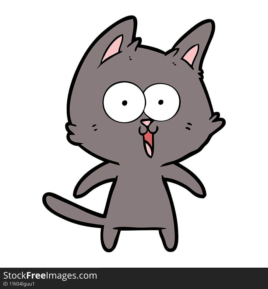 funny cartoon cat. funny cartoon cat