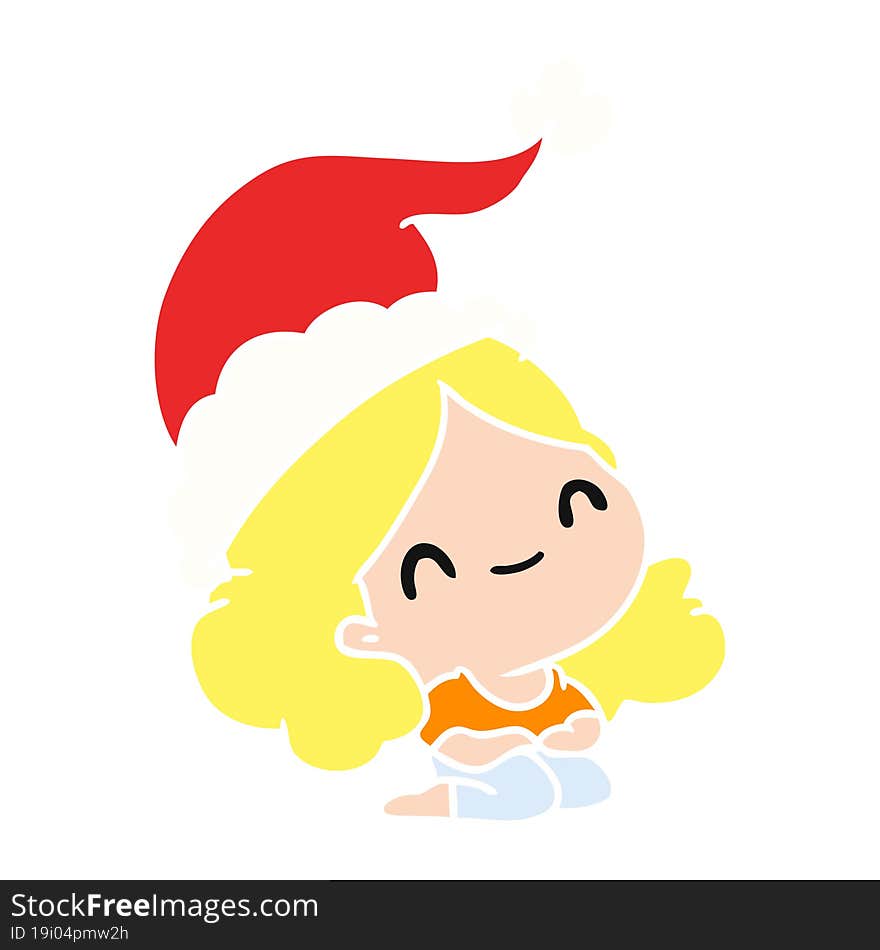 Christmas Cartoon Of Kawaii Girl