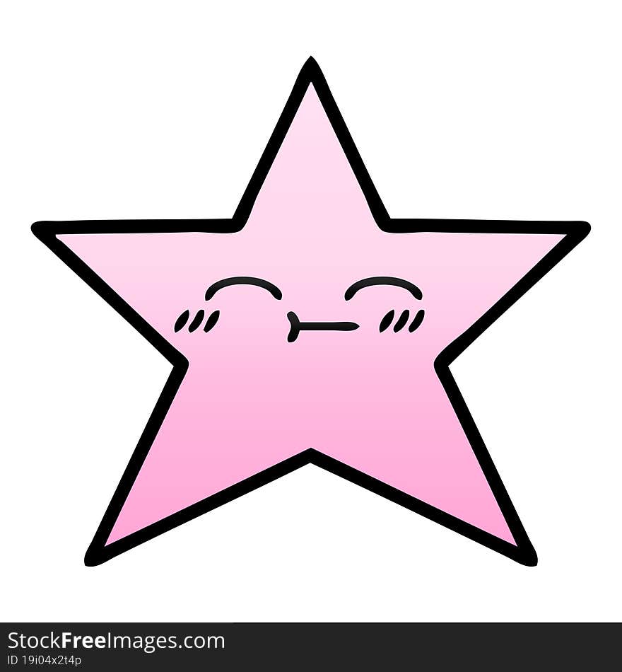 gradient shaded cartoon star fish