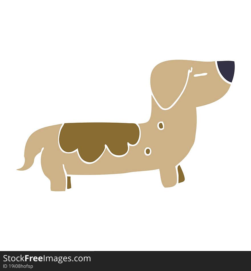 cartoon doodle sausage dog