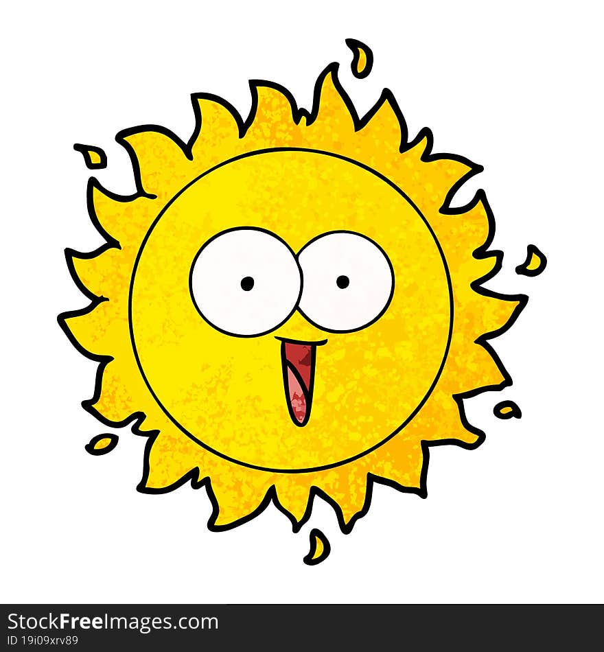 happy cartoon sun. happy cartoon sun