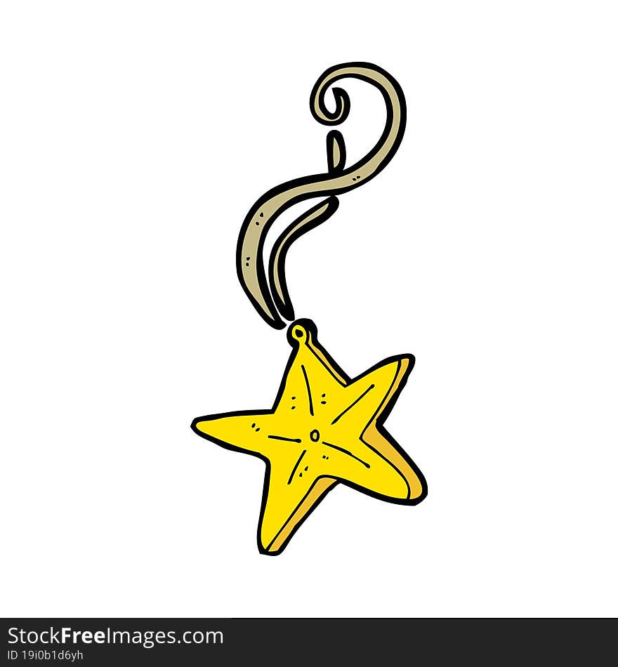 cartoon magic star necklace