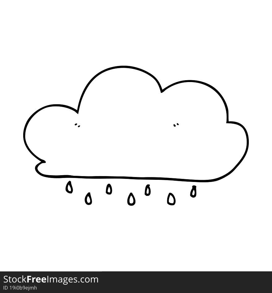 cartoon rain cloud