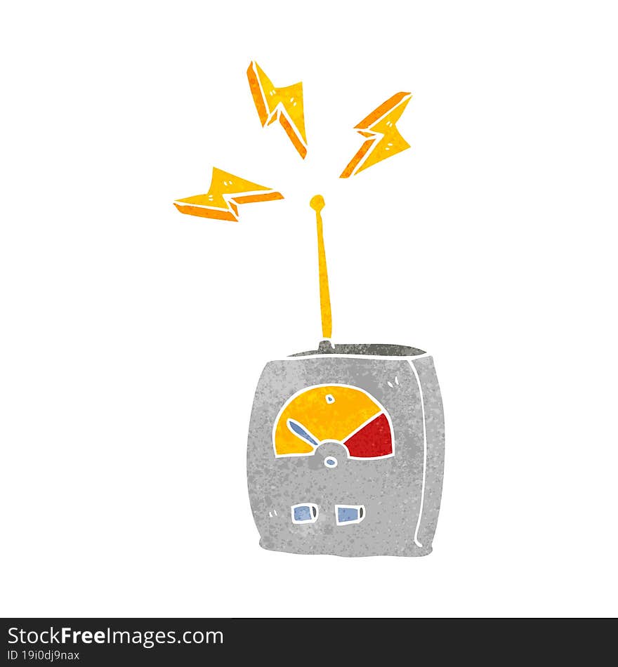 retro cartoon science equipment