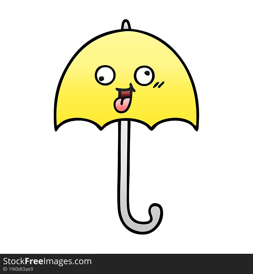 gradient shaded cartoon umbrella