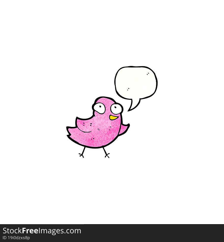 cartoon pink bird