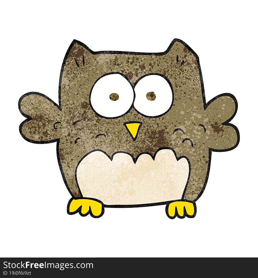 Textured Cartoon Owl