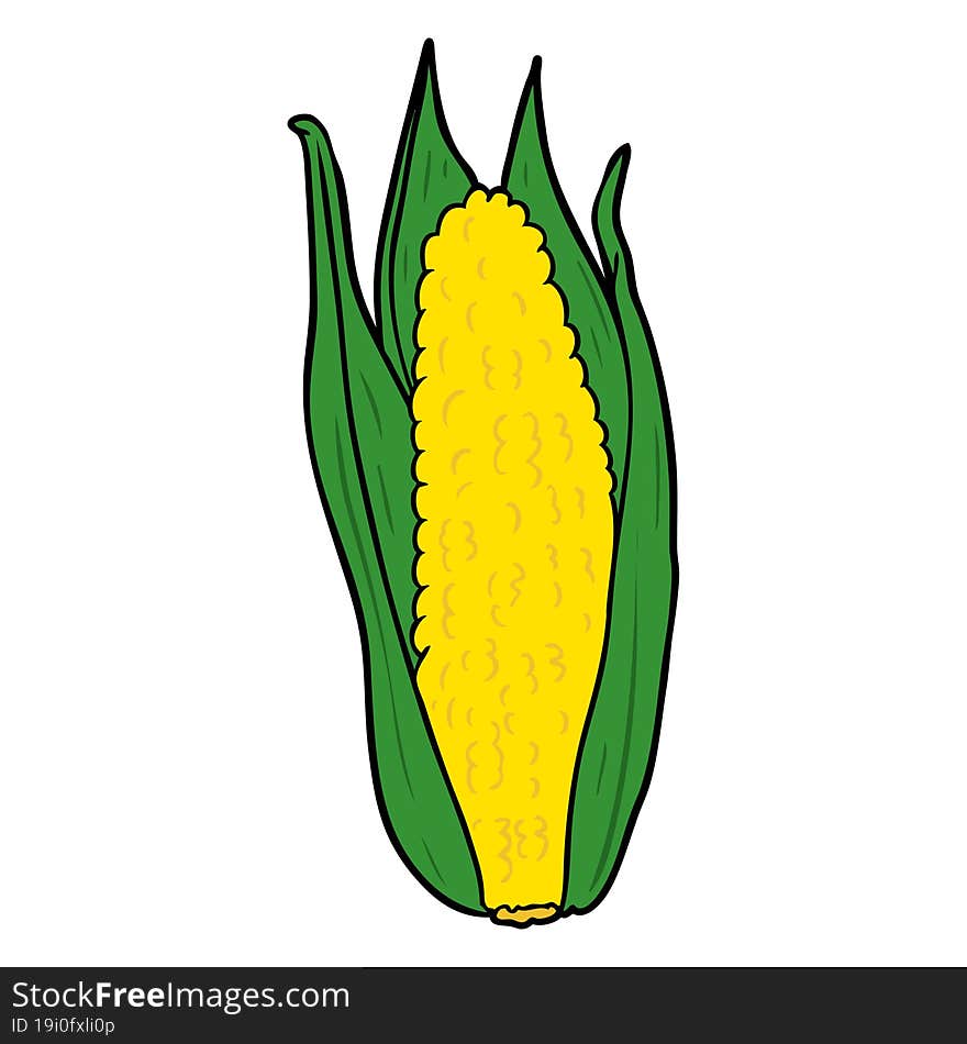 cartoon organic corn. cartoon organic corn