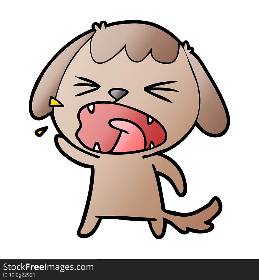 cute cartoon dog barking. cute cartoon dog barking