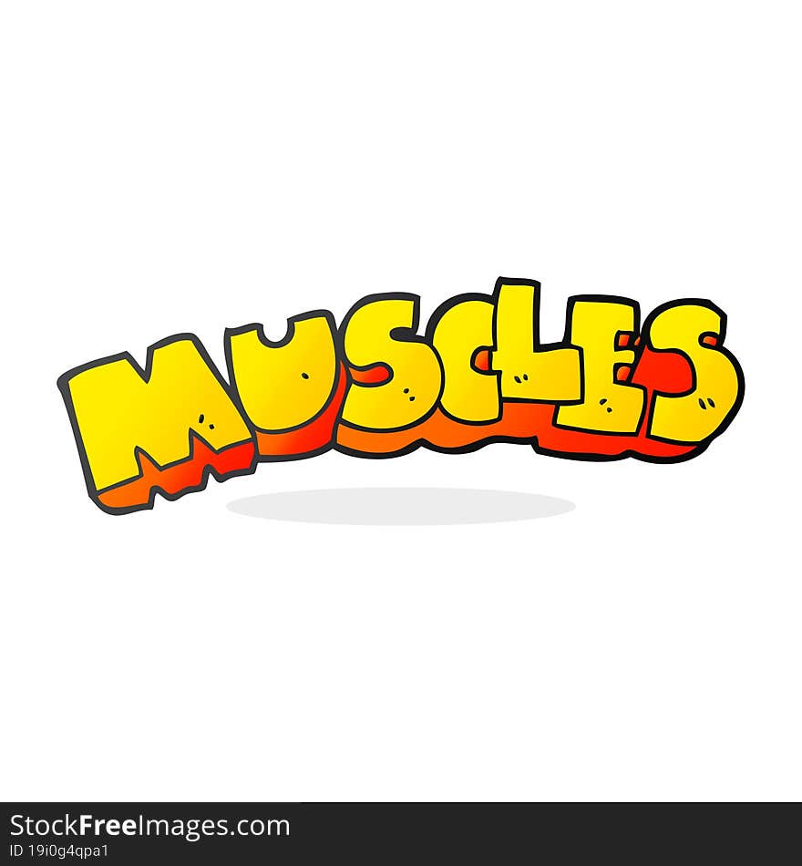 cartoon muscles symbol