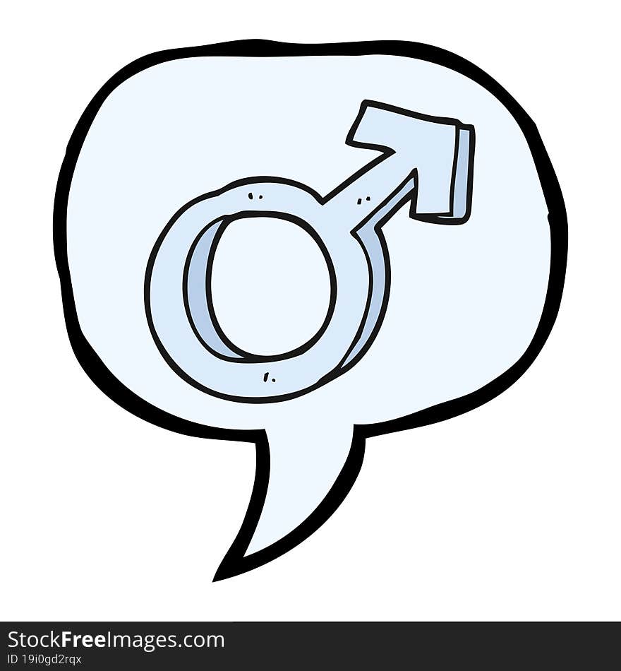 speech bubble cartoon male symbol