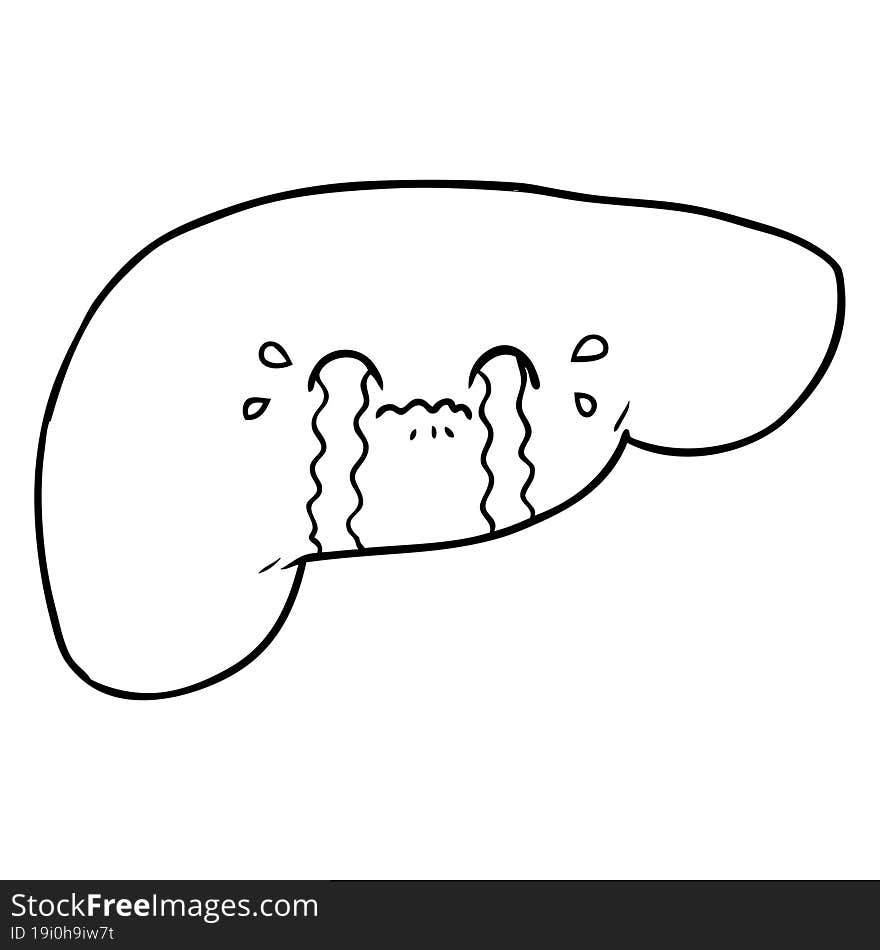 cartoon liver. cartoon liver