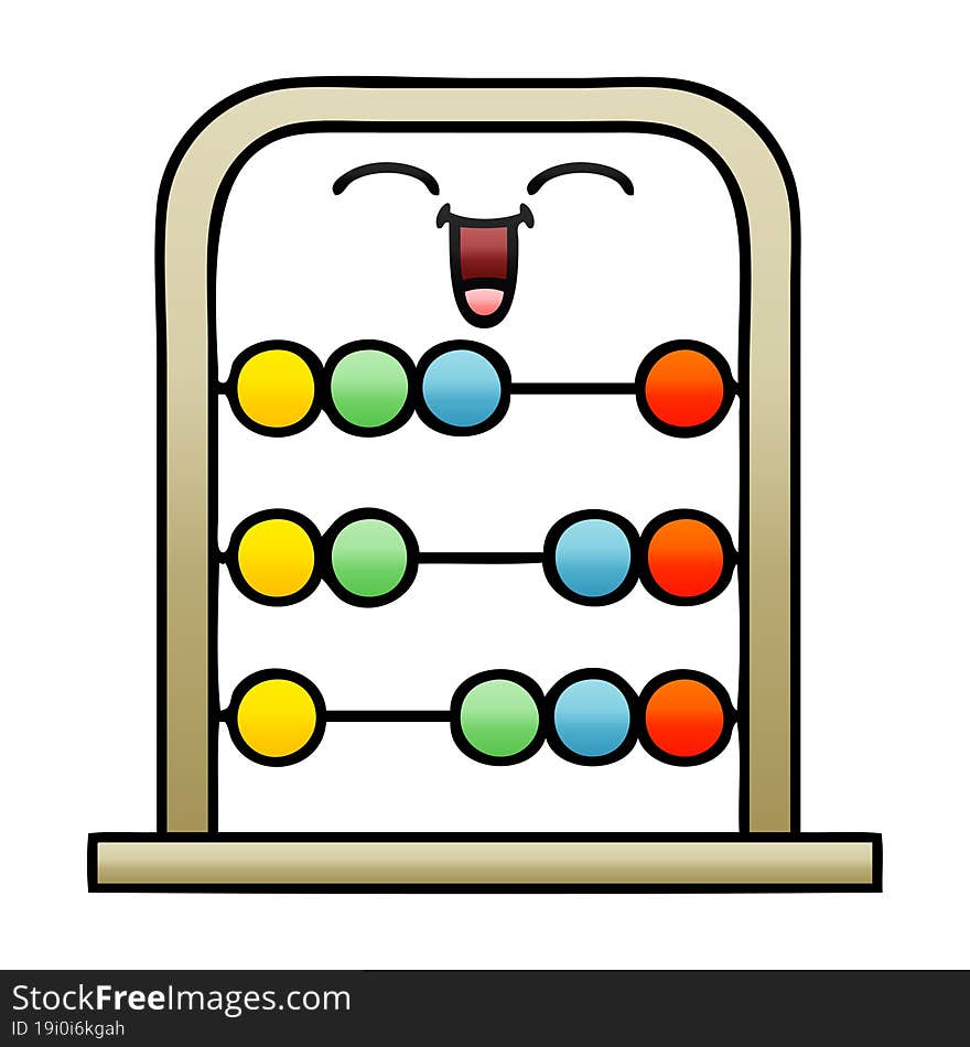 Gradient Shaded Cartoon Abacus