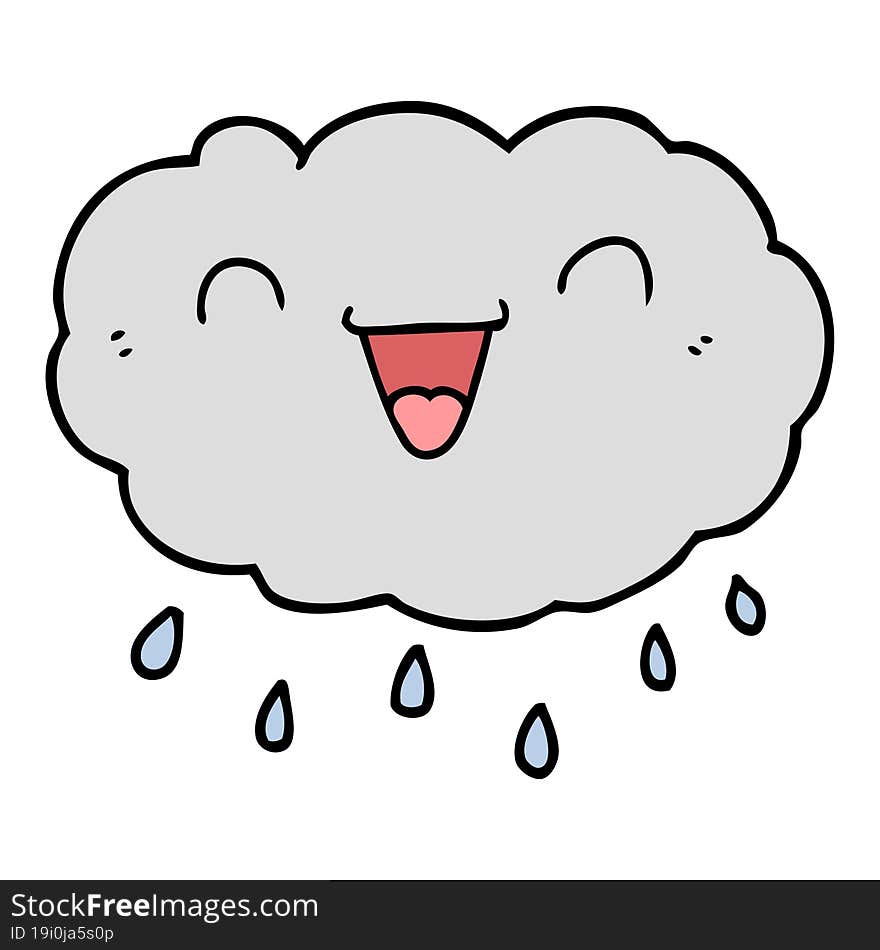 happy cartoon cloud