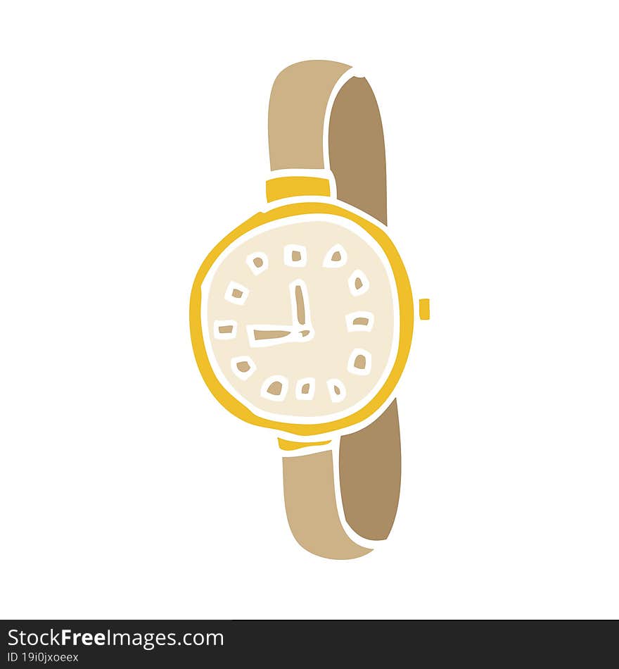 cartoon doodle wrist watch