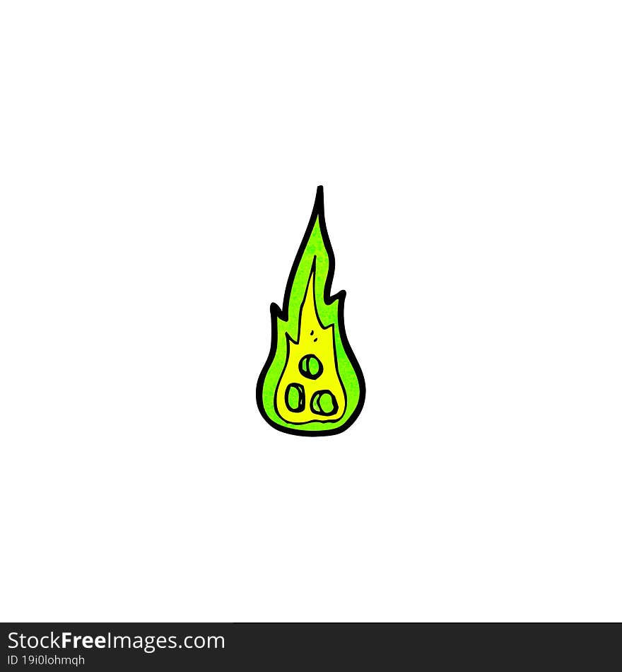 Green Fire Cartoon