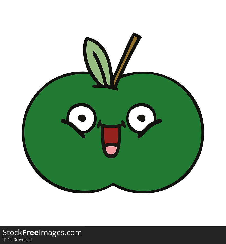 cute cartoon juicy apple