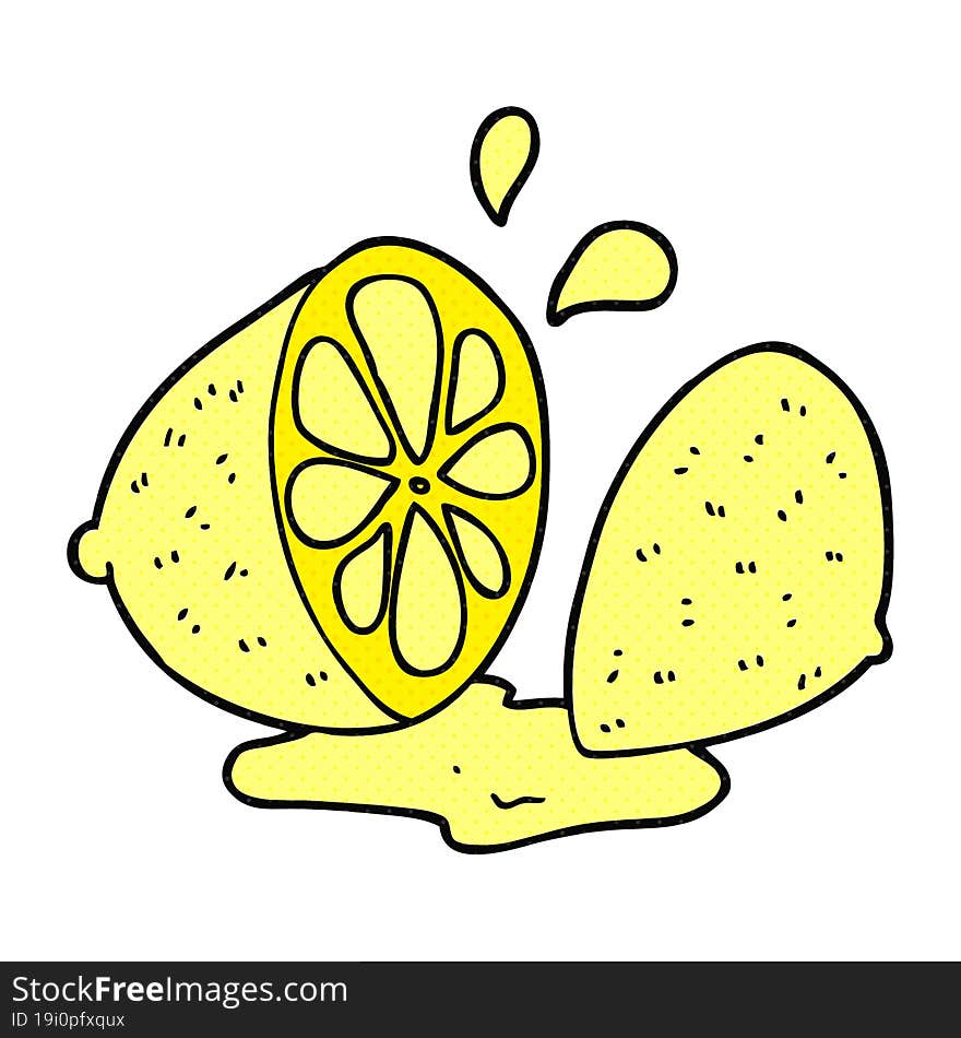 cartoon cut lemon