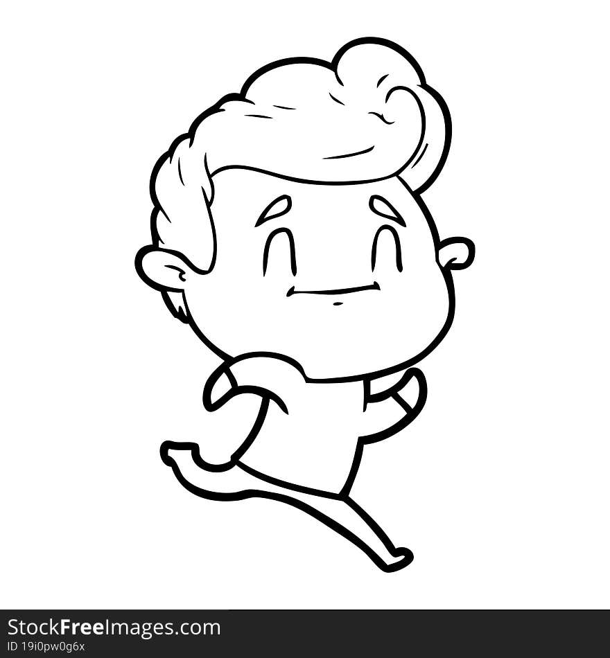 running cartoon man. running cartoon man