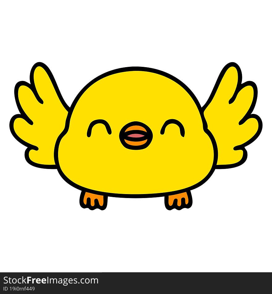 cute cartoon baby bird