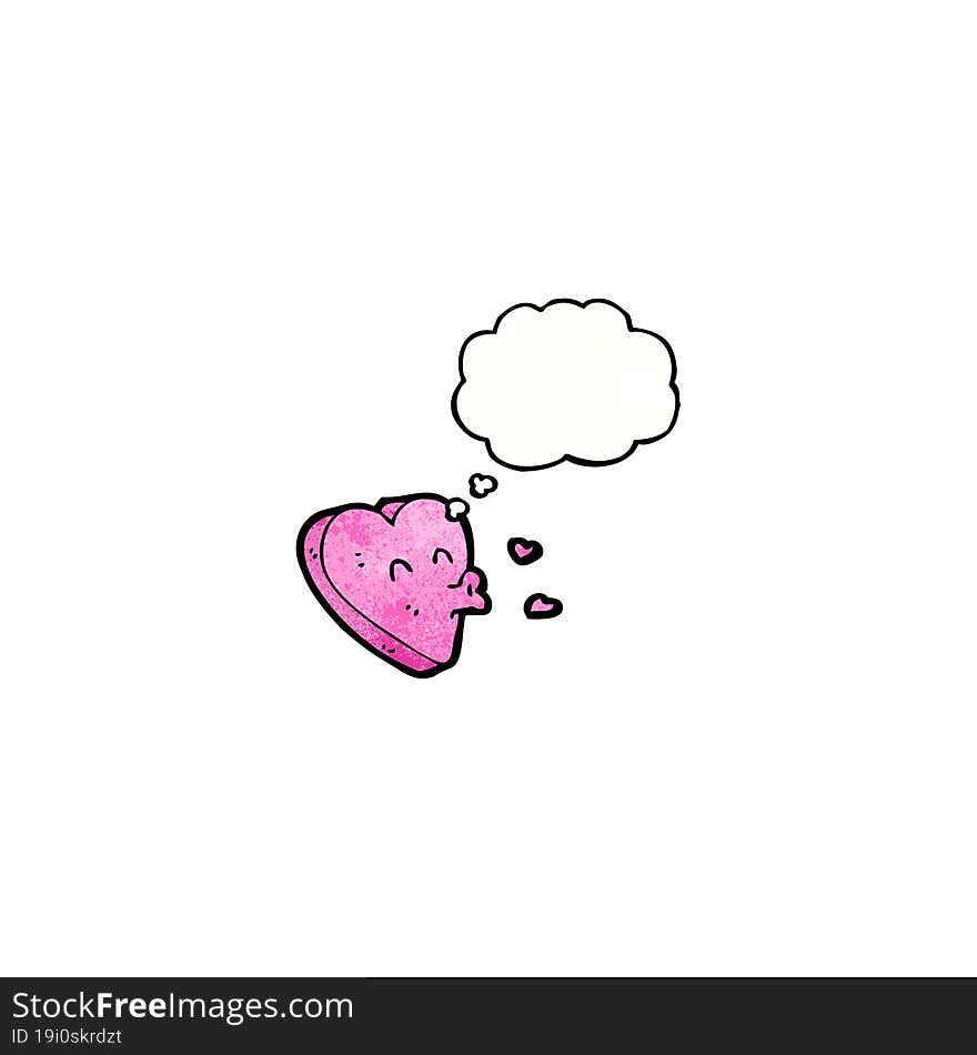 cartoon kissing heart symbol