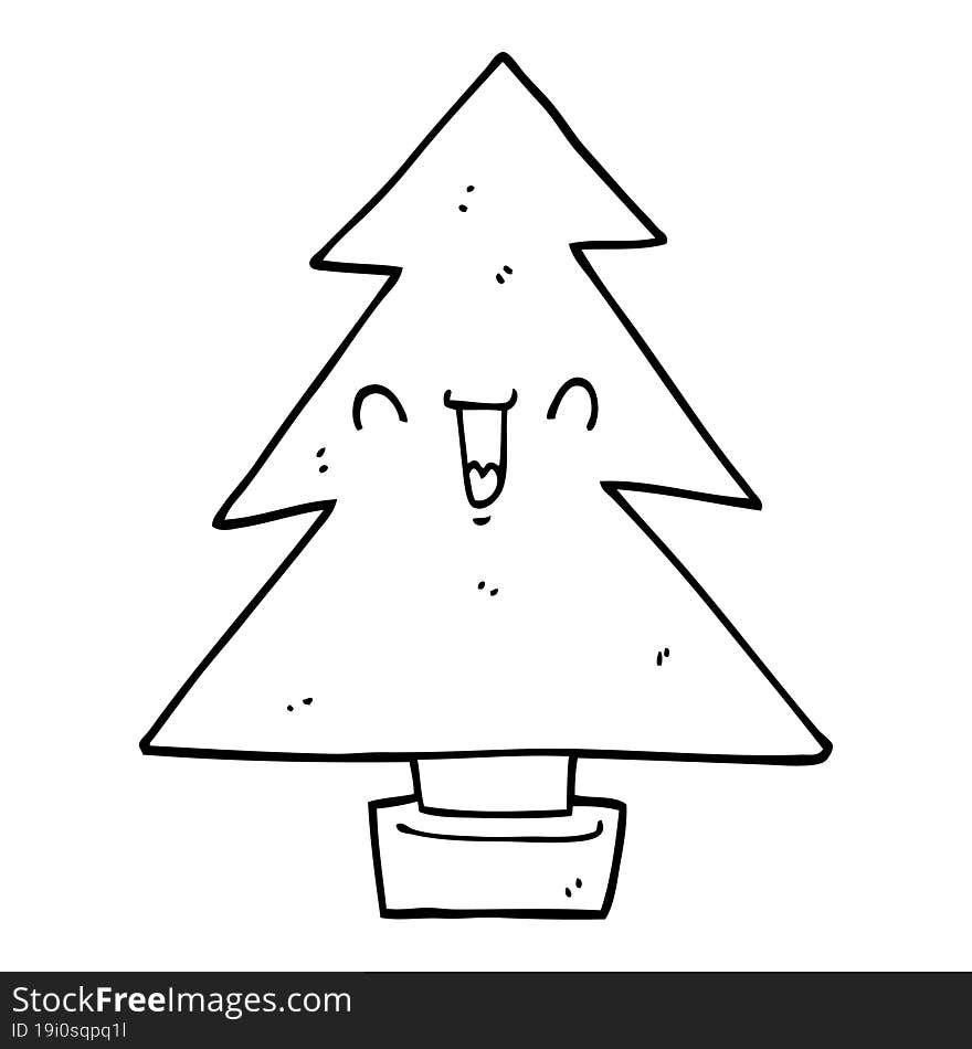 cartoon christmas tree