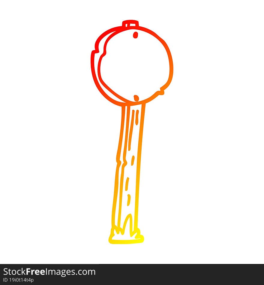 warm gradient line drawing of a cartoon sign post