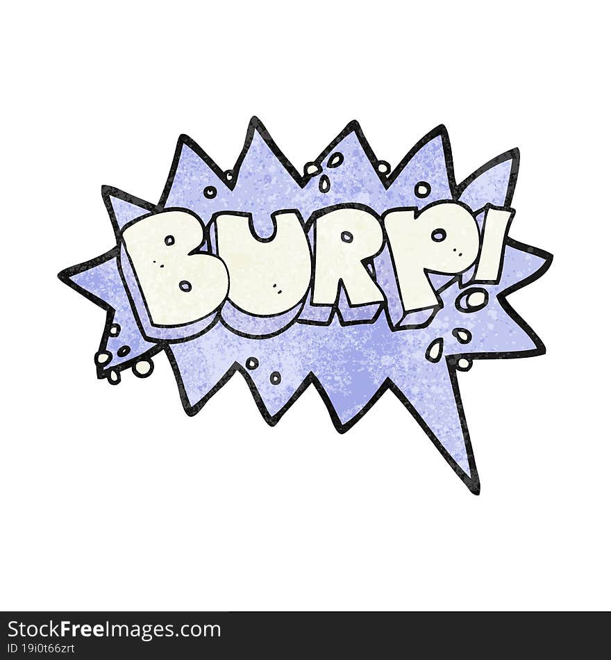 textured cartoon burp symbol