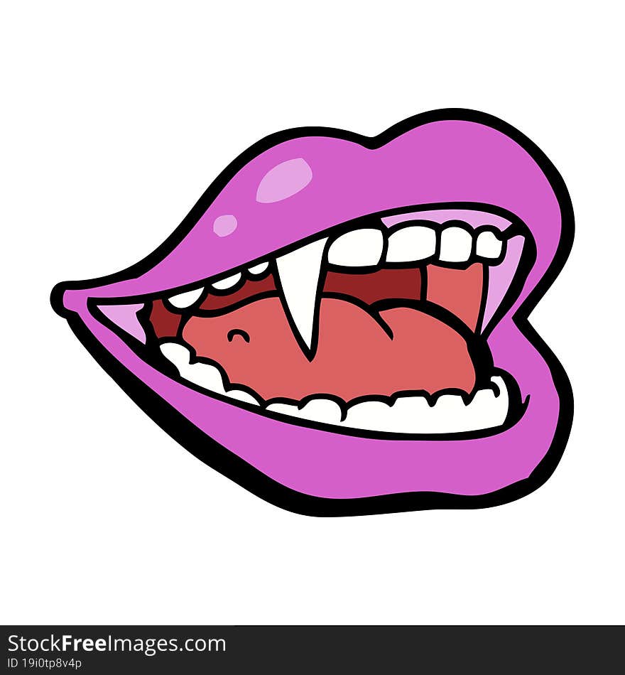 Cartoon Vampire Mouth