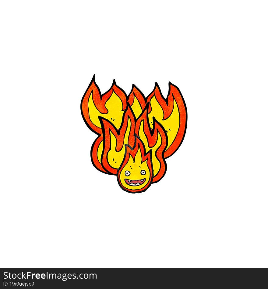 fire cartoon character