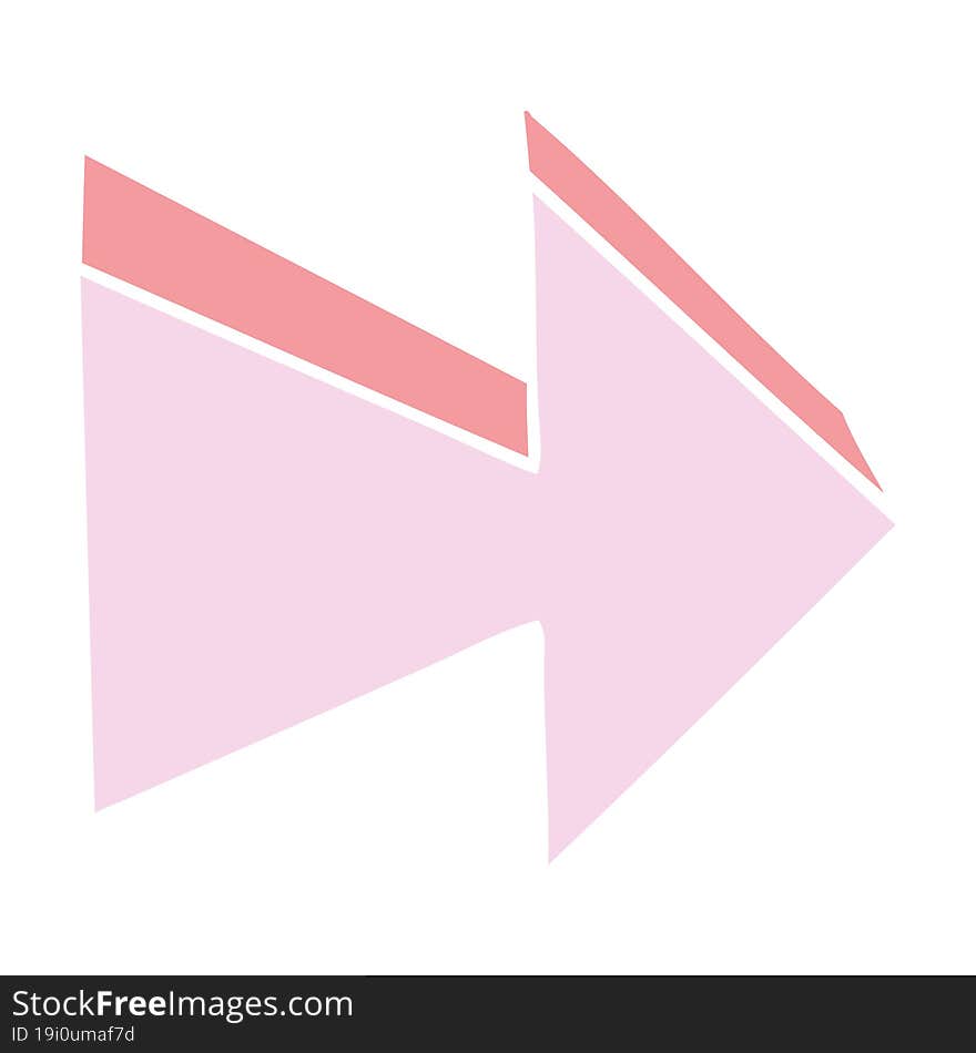 Quirky Hand Drawn Cartoon Arrow